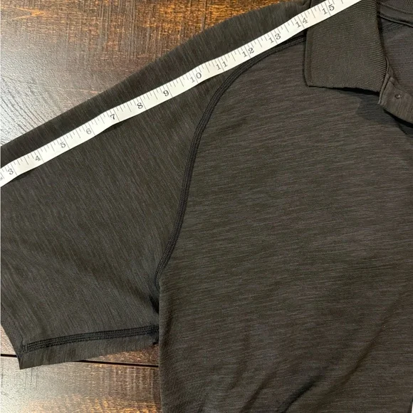 Lululemon Metal Vent Tech Polo Shirt XL Deep Coal Black Golf Training - Picture 10 of 12
